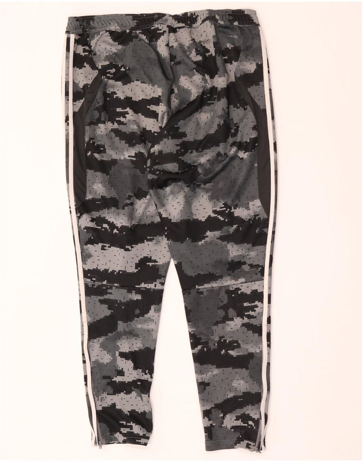 ADIDAS Mens Tracksuit Trousers XL  Grey Camouflage Polyester
