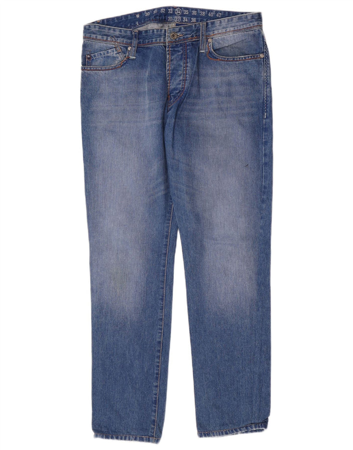 Joop Mens Tapered Jeans W34 L30 Blue Cotton