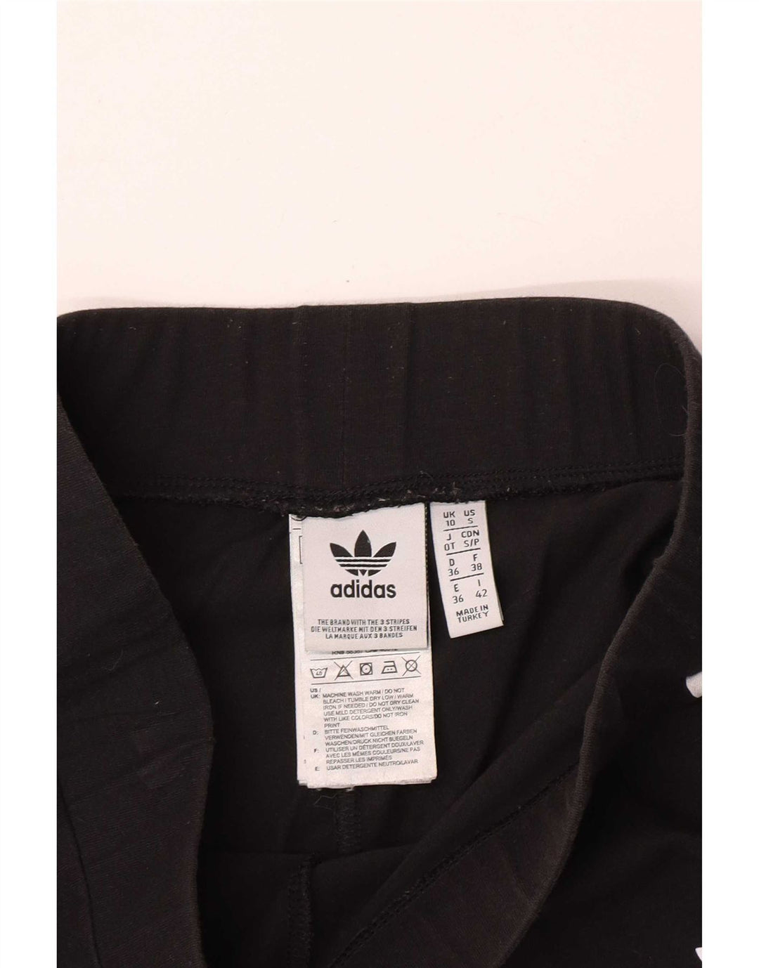 Adidas Womens Leggings UK 10 Small Black Cotton