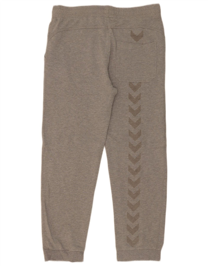 Hummel Mens Graphic Tracksuit Trousers Joggers Medium Grey Cotton