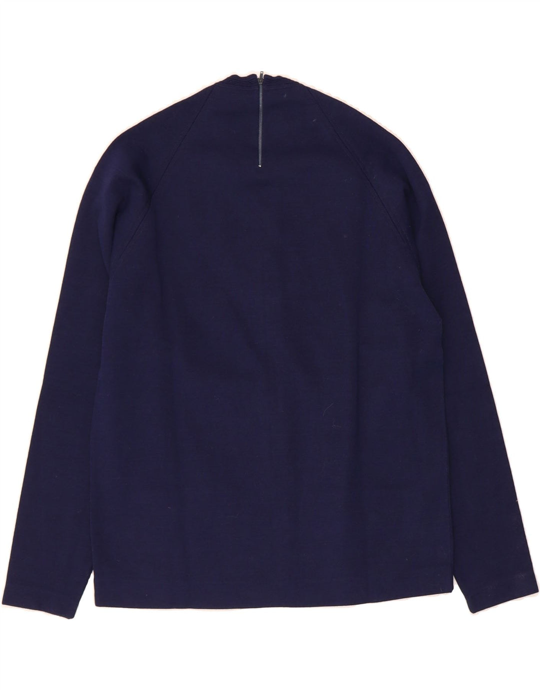VINTAGE Womens Crew Neck Jumper Sweater UK 14 Medium Navy Blue Vintage Vintage and Second-Hand Vintage from Messina Hembry 