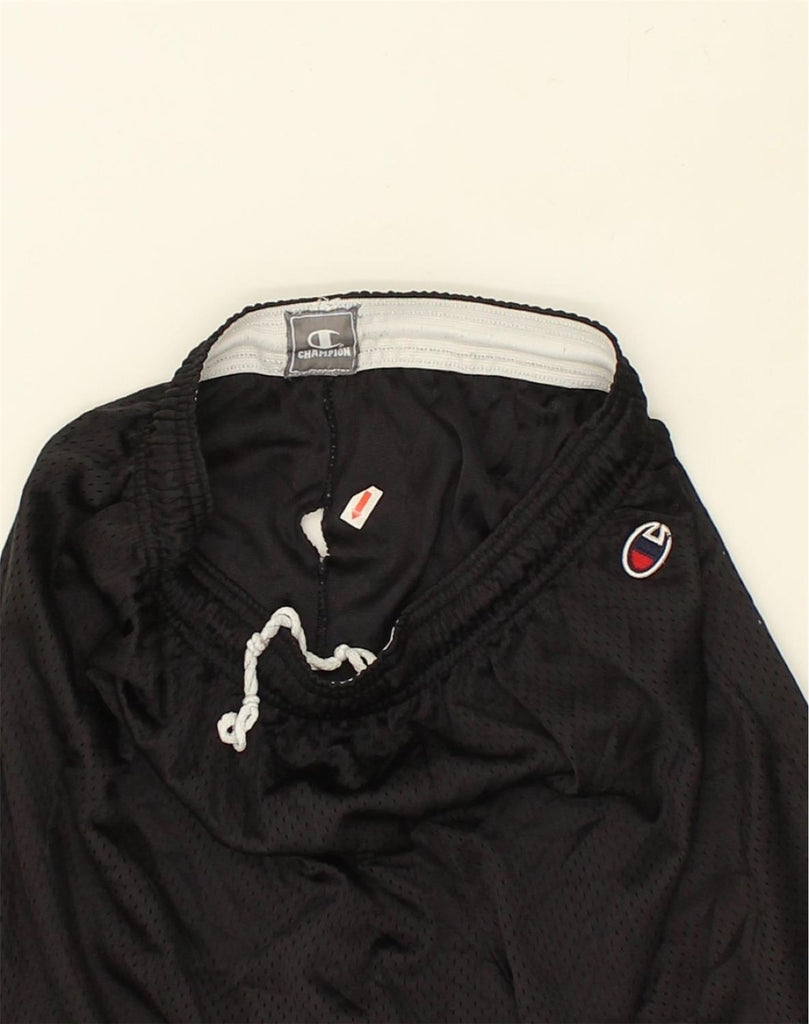 CHAMPION Mens Graphic Sport Shorts Medium Black | Vintage Champion | Thrift | Second-Hand Champion | Used Clothing | Messina Hembry 