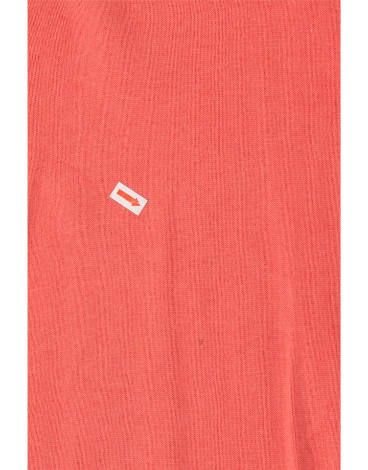 MASSIMO DUTTI Mens V-Neck Jumper Sweater Large Pink Cotton