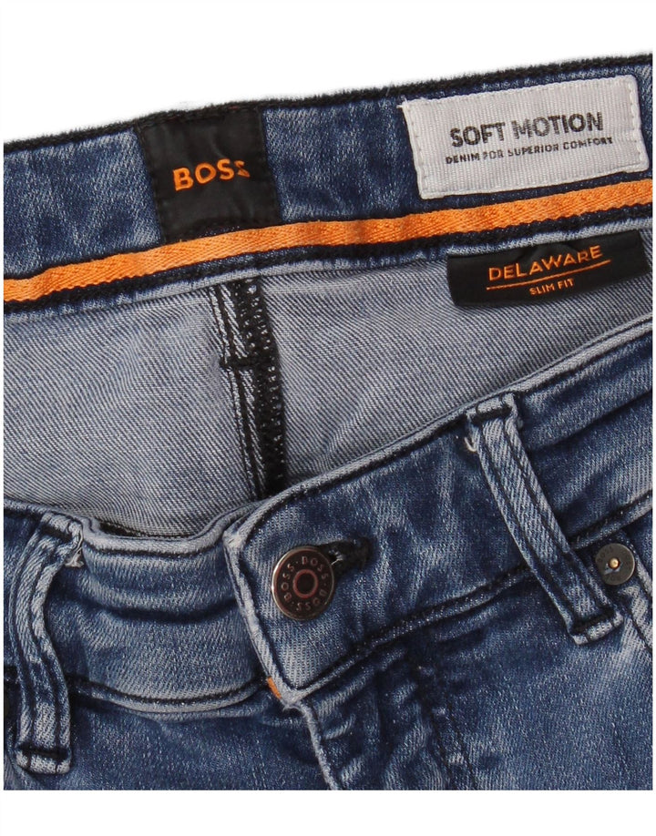 Hugo Boss Mens Delaware Slim Jeans W32 L32 Blue