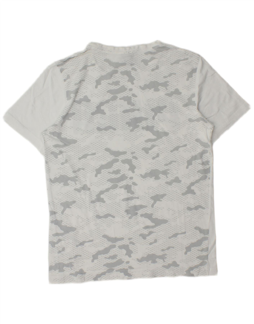 Puma Mens Graphic T-Shirt Top Small White Camouflage Cotton