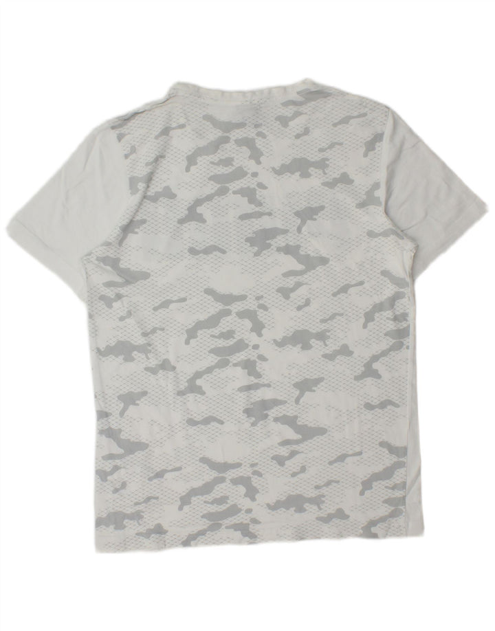 Puma Mens Graphic T-Shirt Top Small White Camouflage Cotton