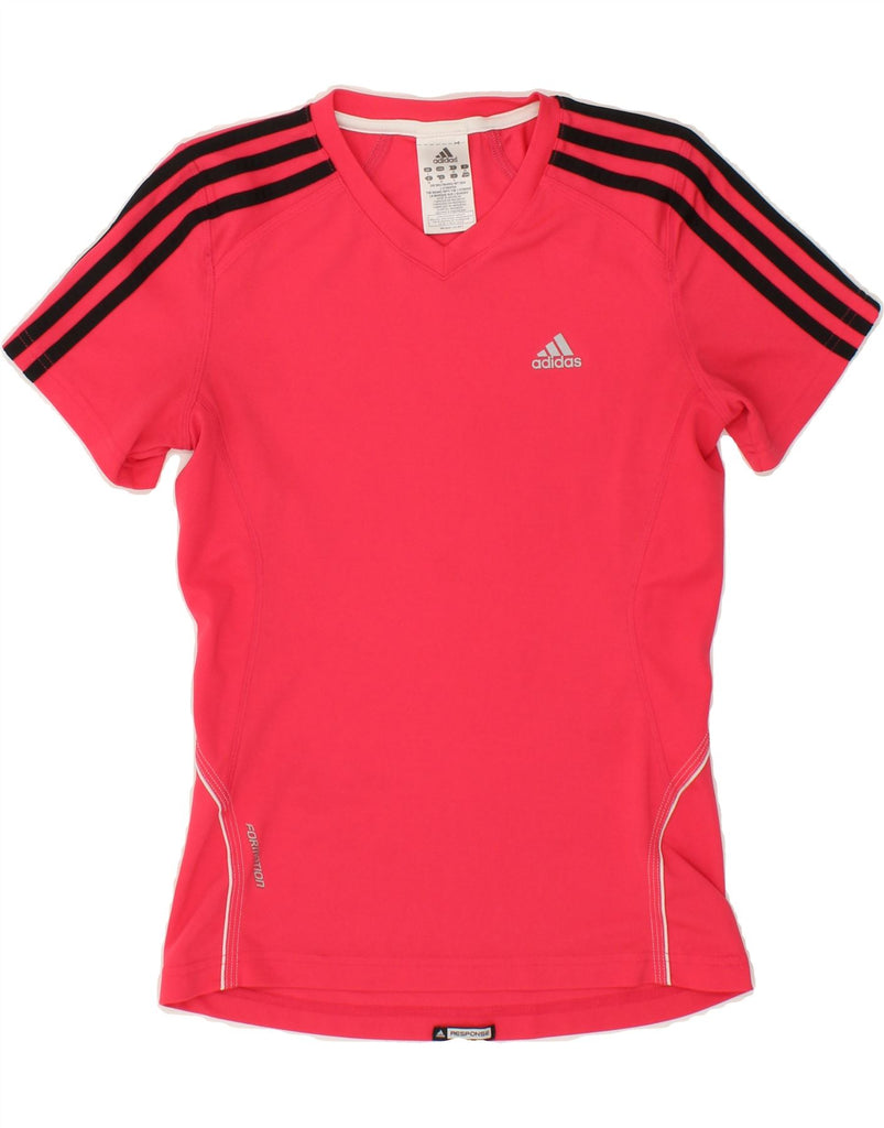 ADIDAS Womens T-Shirt Top UK 8 Small Pink Polyester Vintage Adidas and Second-Hand Adidas from Messina Hembry 