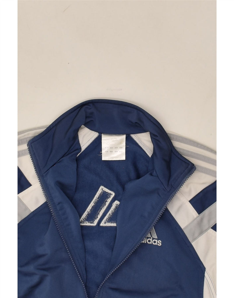 ADIDAS Boys Graphic Tracksuit Top Jacket 11-12 Years Blue Colourblock | Vintage Adidas | Thrift | Second-Hand Adidas | Used Clothing | Messina Hembry 