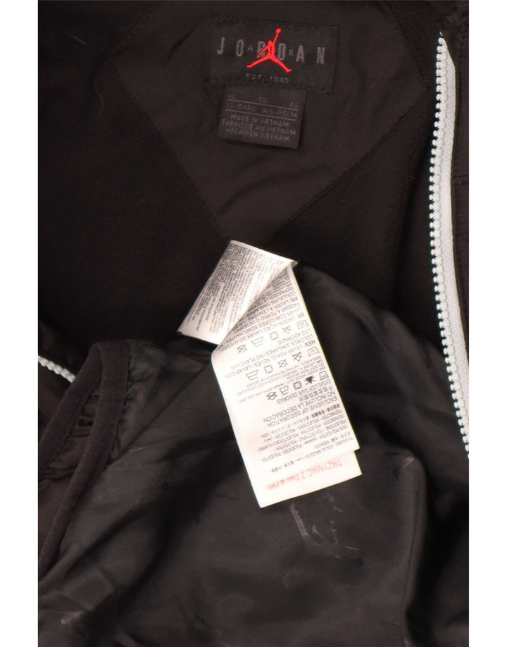 Jordan Boys Hooded Padded Jacket 13-14 Years XL Black Polyester
