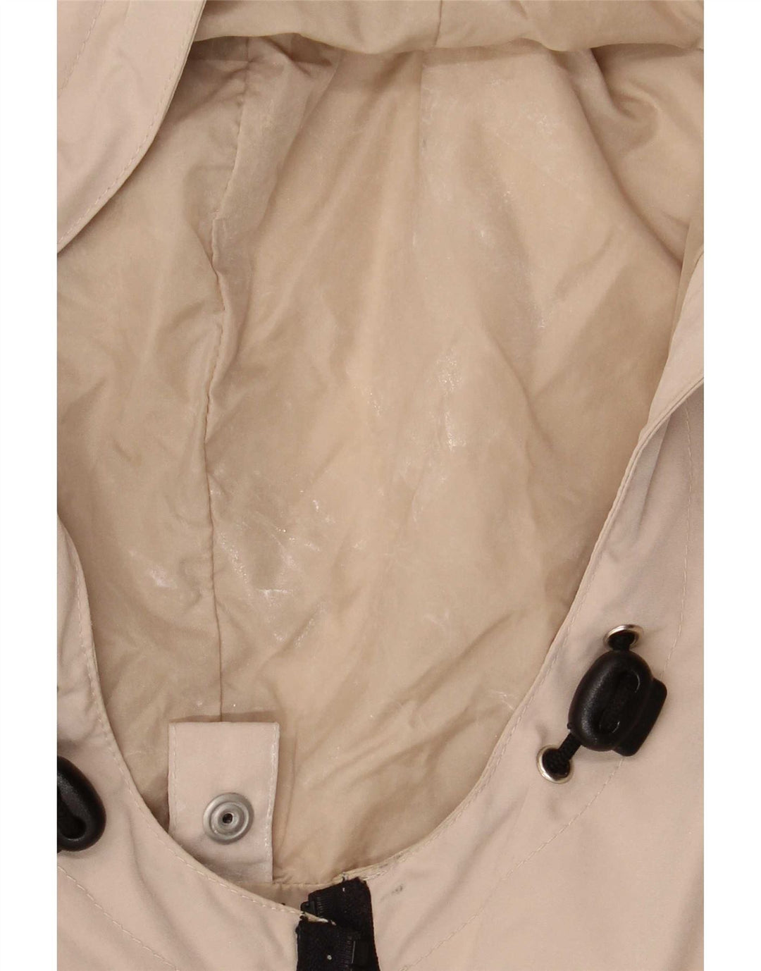 Armani Jeans Mens Hooded Raincoat IT 52 XL Beige Polyester