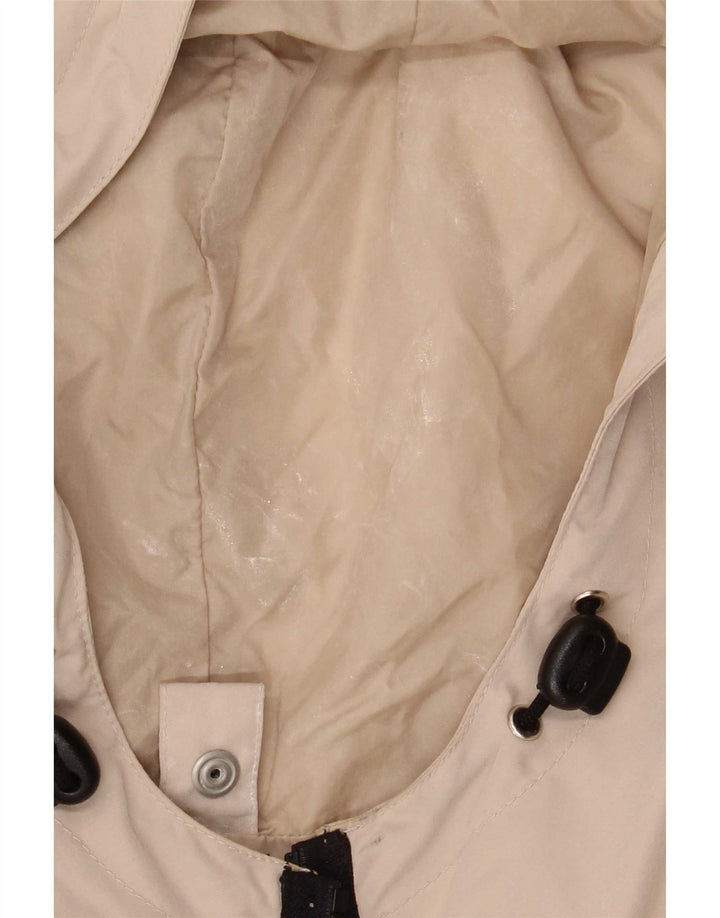 Armani Jeans Mens Hooded Raincoat IT 52 XL Beige Polyester