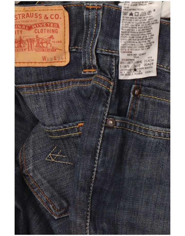 LEVI'S Womens Slim Jeans W33 L31 Navy Blue Cotton