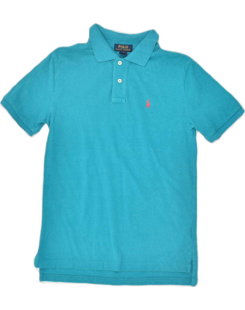 POLO RALPH LAUREN Boys Polo Shirt 14-15 Years Large Blue Cotton | Vintage Polo Ralph Lauren | Thrift | Second-Hand Polo Ralph Lauren | Used Clothing | Messina Hembry 