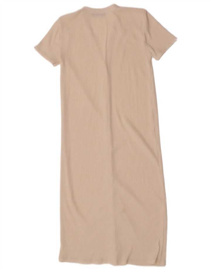 Zara Womens Bodycon Dress UK 12 Medium Off White