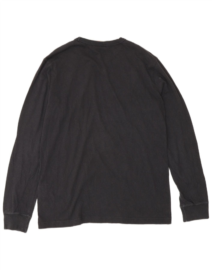 Champion Mens Top Long Sleeve XS Black Cotton