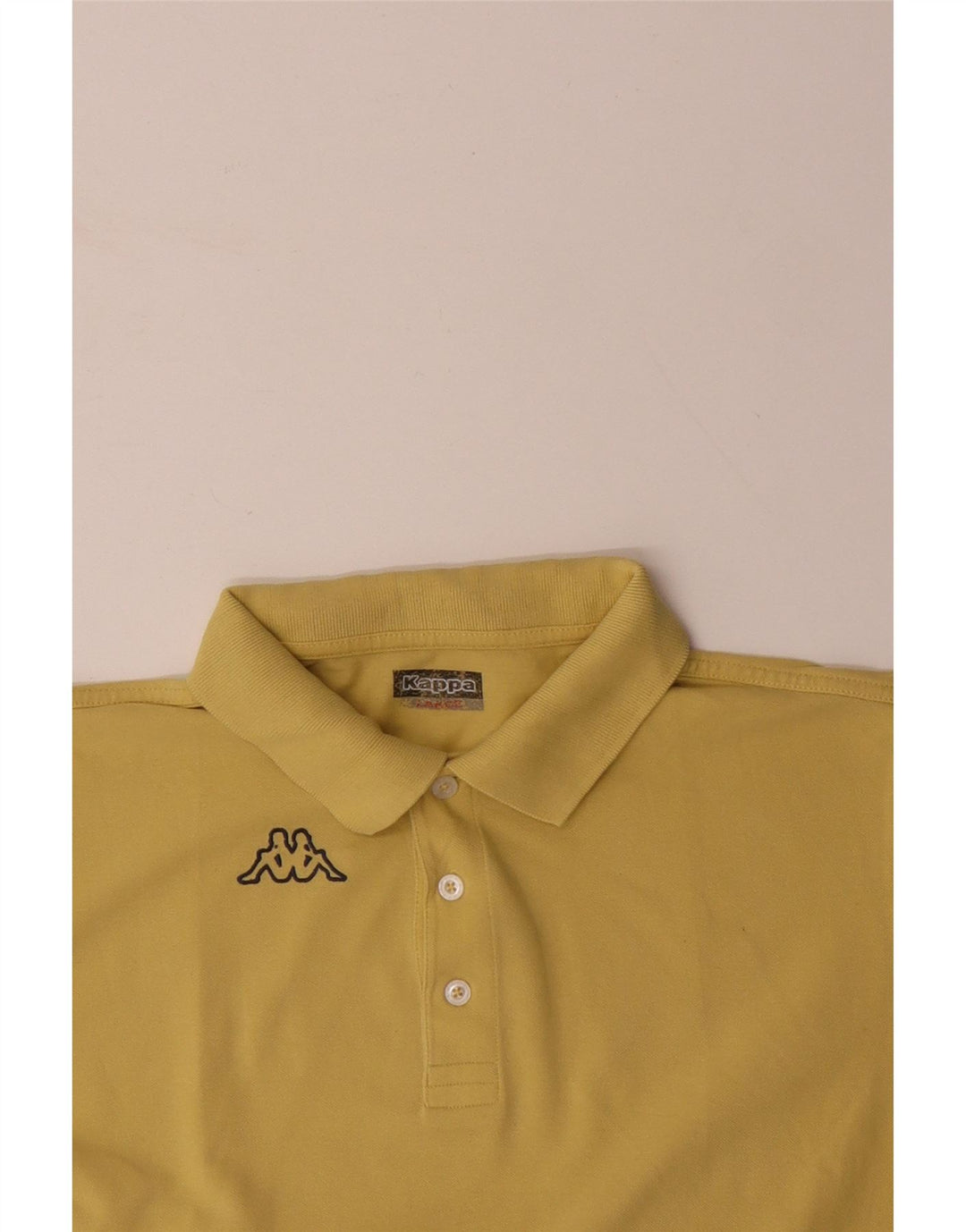 KAPPA Mens Polo Shirt Large Yellow