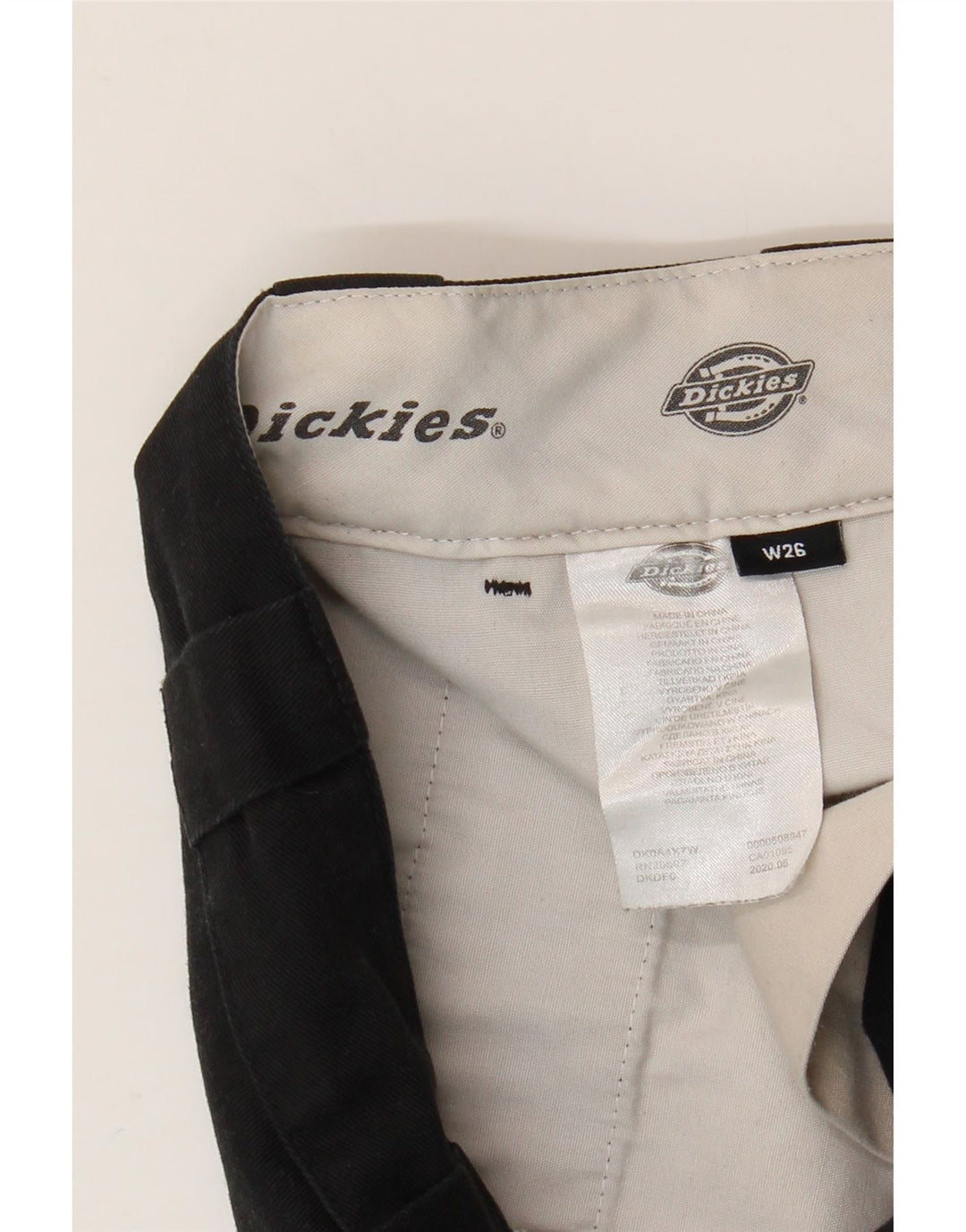 Dickies Womens Wide Leg Chino Trousers W26 L28 Black Polyester