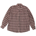 Vintage Mens Flannel Shirt Size 17 1/2 44 XL Red Check