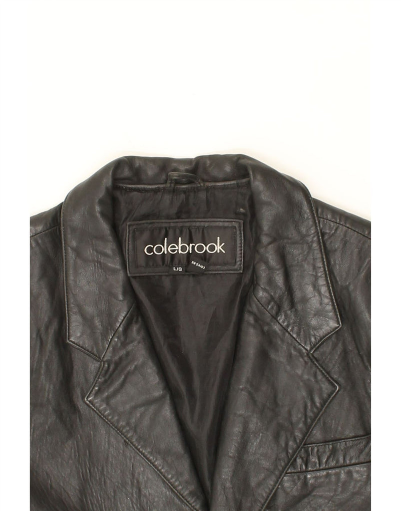 COLEBROOK Mens Leather Jacket UK 40 Large Black Leather Vintage Colebrook and Second-Hand Colebrook from Messina Hembry 