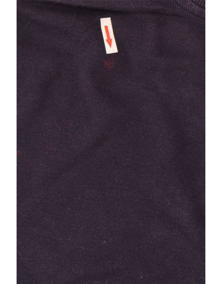 Marks & Spencer Mens Tailored Fit Full Zip Cardigan Sweater XL Navy Blue