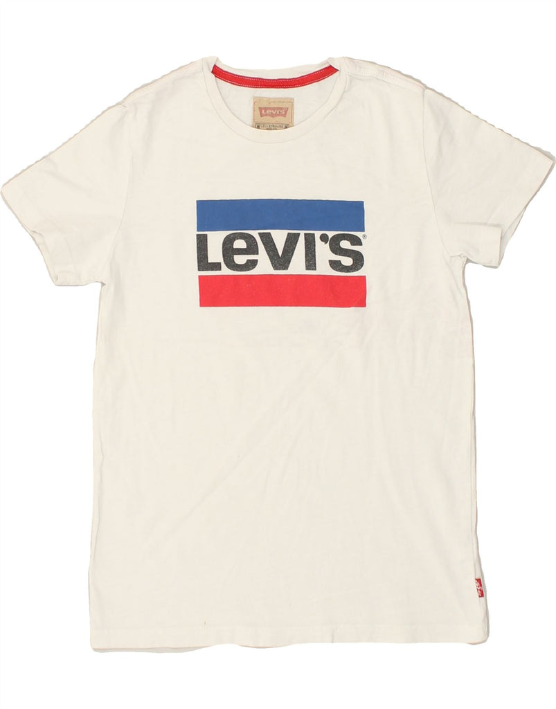 LEVI'S Boys Graphic T-Shirt Top 11-12 Years White Cotton | Vintage Levi's | Thrift | Second-Hand Levi's | Used Clothing | Messina Hembry 