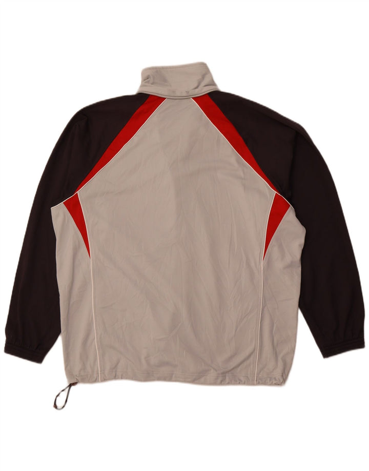 Champion Mens Tracksuit Top Jacket Large Grey Colourblock Polyester
