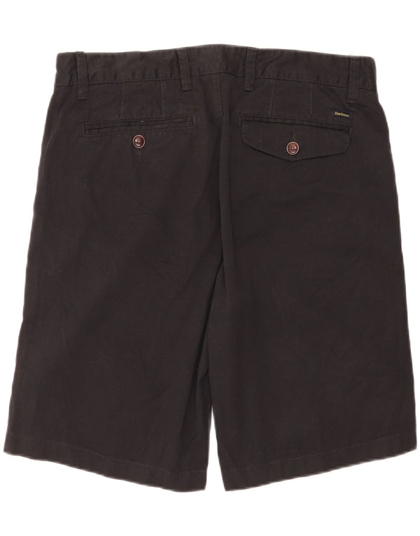 Barbour Mens Regular Fit Chino Shorts W36 Large Black Cotton