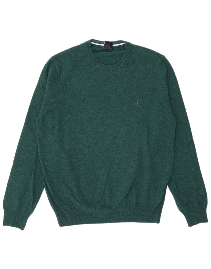 Marina Yachting Mens Crew Neck Jumper Sweater Medium Green Wool