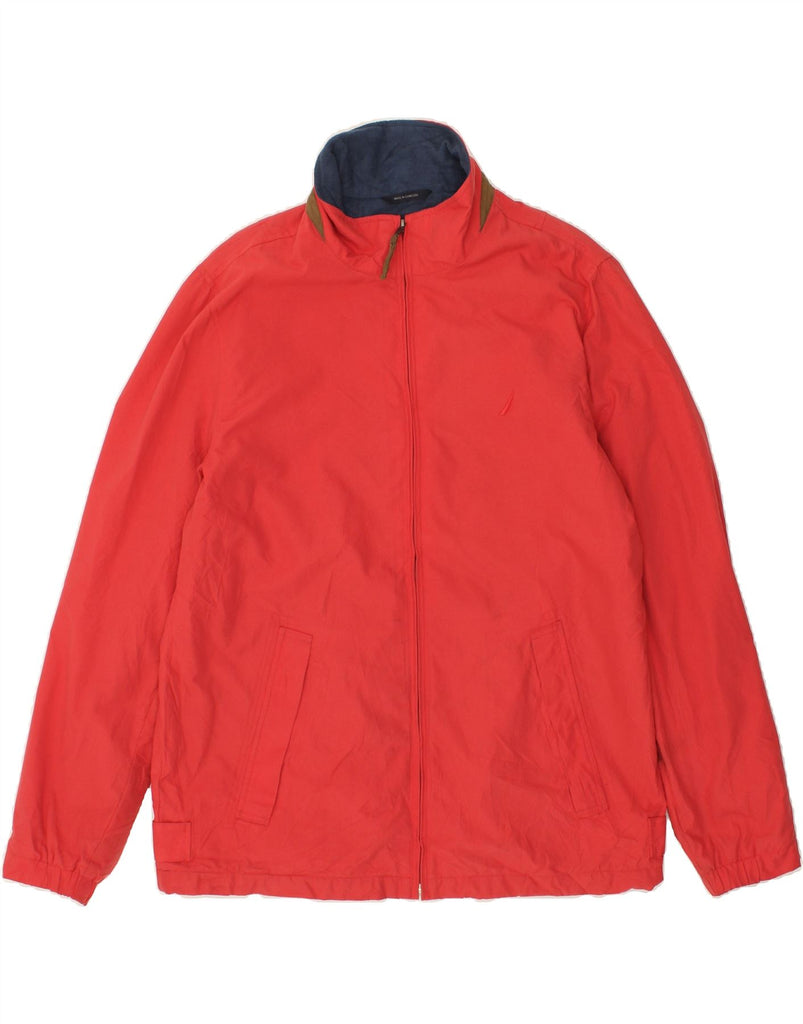 NAUTICA Mens Bomber Jacket UK 38 Medium Red Polyester Vintage Nautica and Second-Hand Nautica from Messina Hembry 