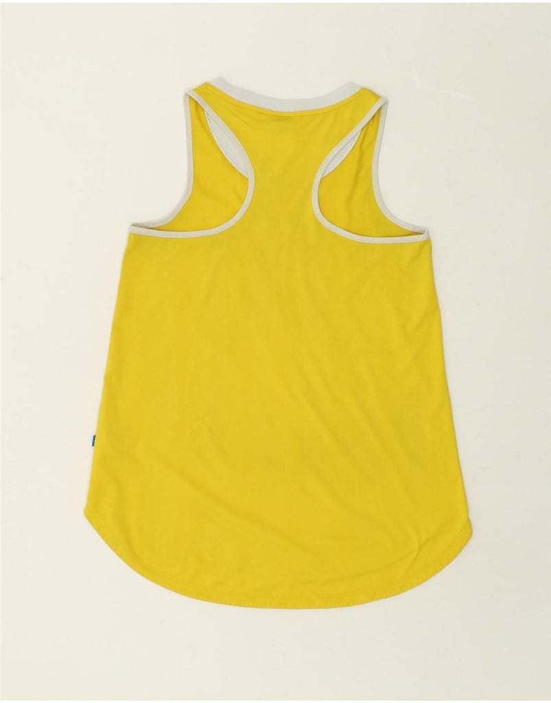 ADIDAS Womens Graphic Vest Top UK 8 Small Yellow Polyester | Vintage Adidas | Thrift | Second-Hand Adidas | Used Clothing | Messina Hembry 