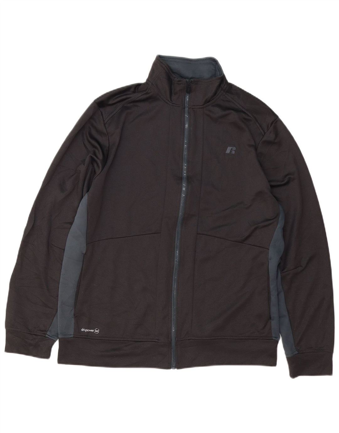 RUSSELL ATHLETIC Mens Tracksuit Top Jacket UK 38/40 Medium Black
