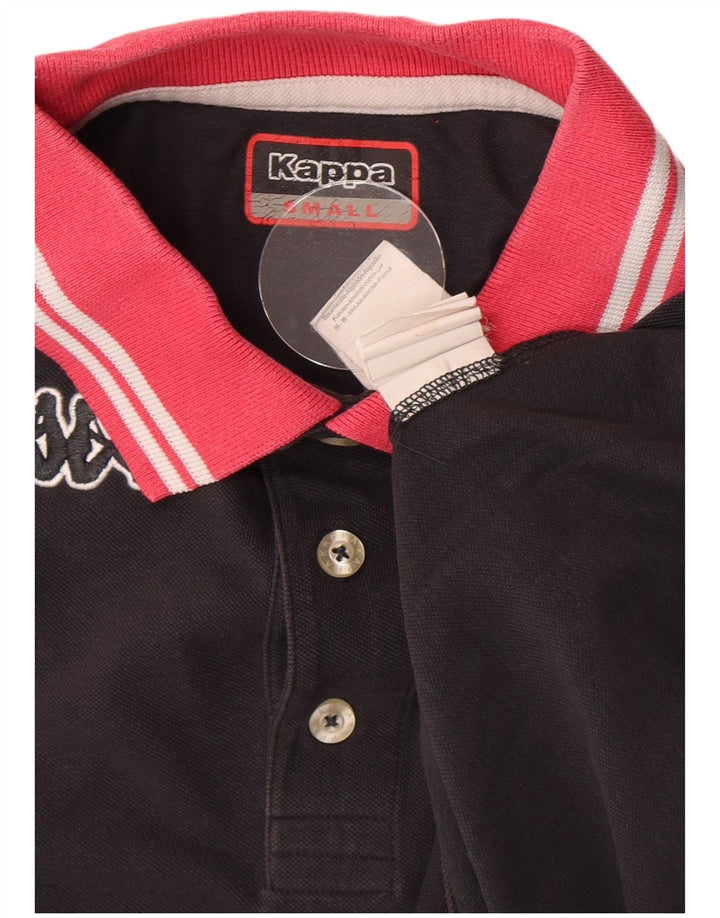 Kappa Mens Rugby Polo Shirt Small Black Cotton