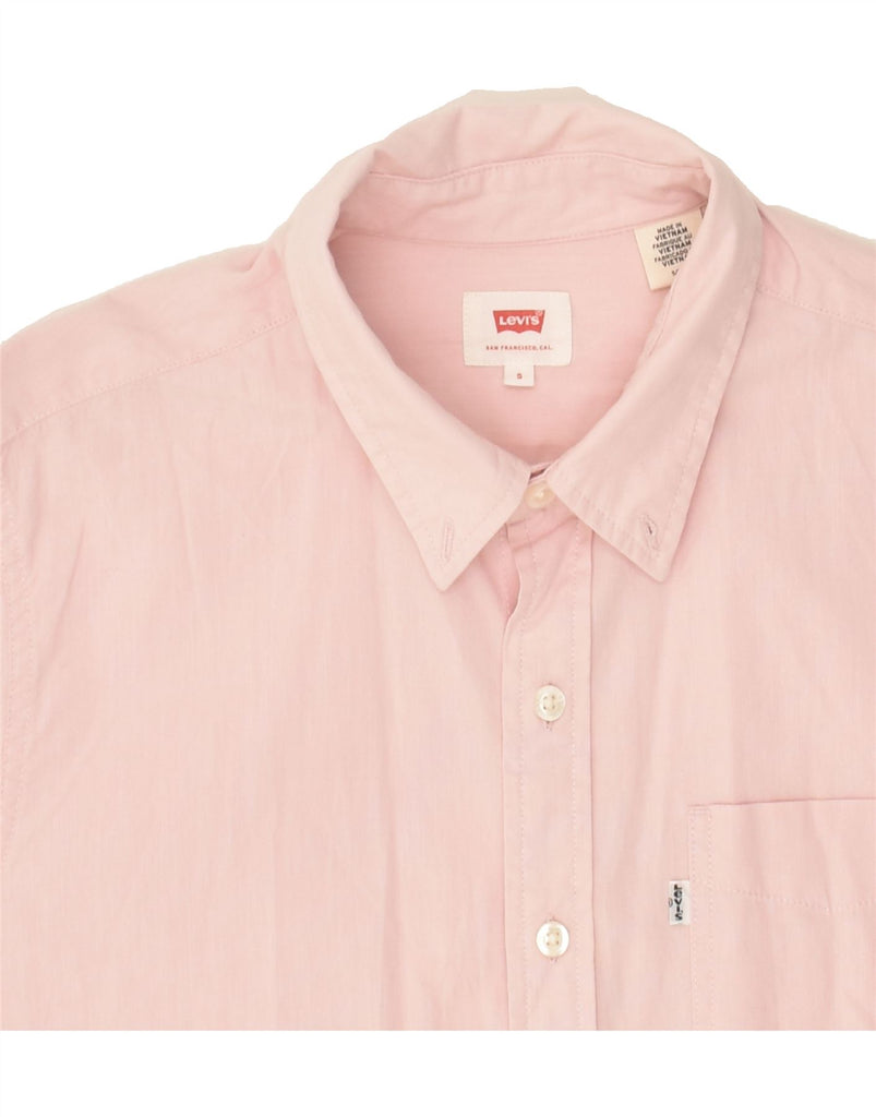 LEVI'S Mens Shirt Small Pink Cotton Vintage Levi's and Second-Hand Levi's from Messina Hembry 