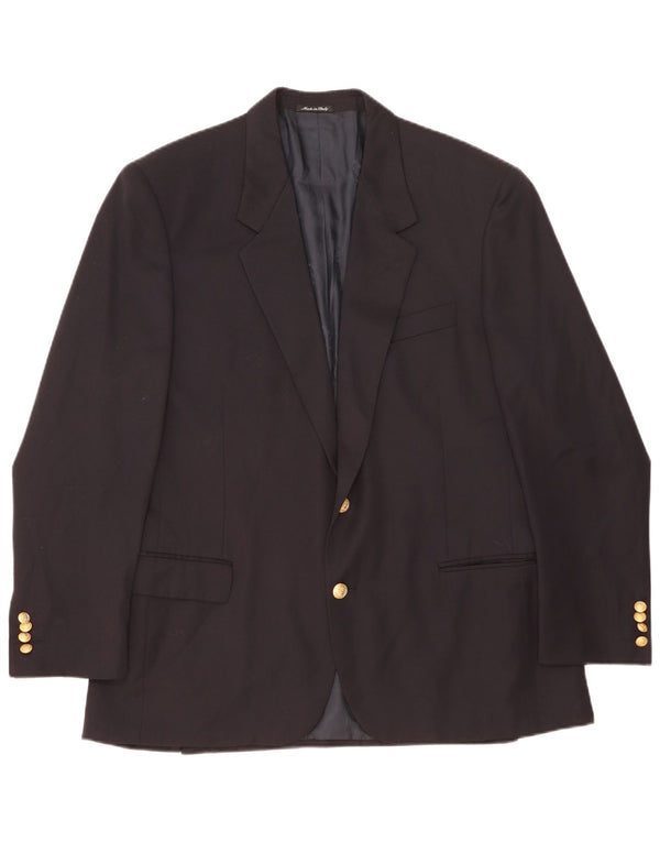 Paul & Shark Mens 2 Button Blazer Jacket IT 54 2XL Navy Blue New Wool