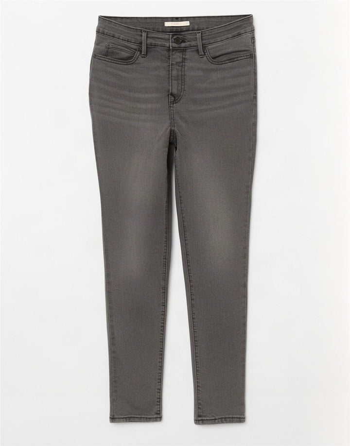 Levi's Womens 711 Skinny Jeans W27 L27 Grey Cotton