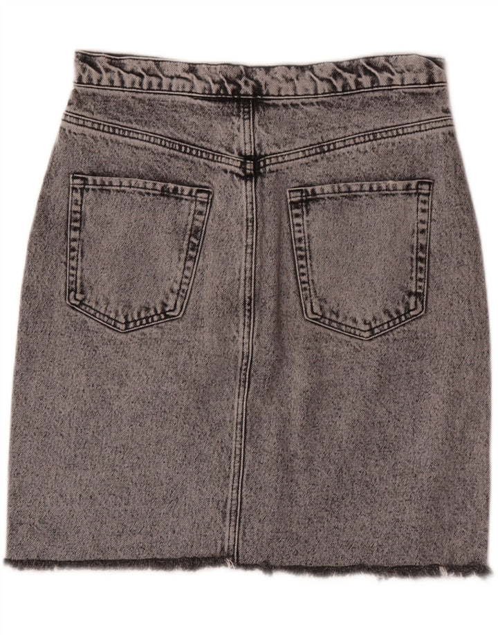 Zara Womens Denim Skirt Large W30 Grey