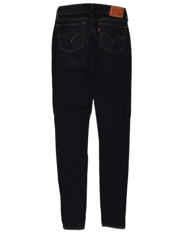 Levi's Womens 710 Super Skinny Jeans W27 L32 Navy Blue Cotton