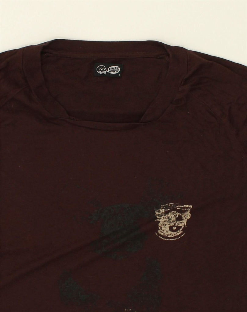 CHEAP MONDAY Mens Graphic T-Shirt Top Large Brown Cotton | Vintage Cheap Monday | Thrift | Second-Hand Cheap Monday | Used Clothing | Messina Hembry 