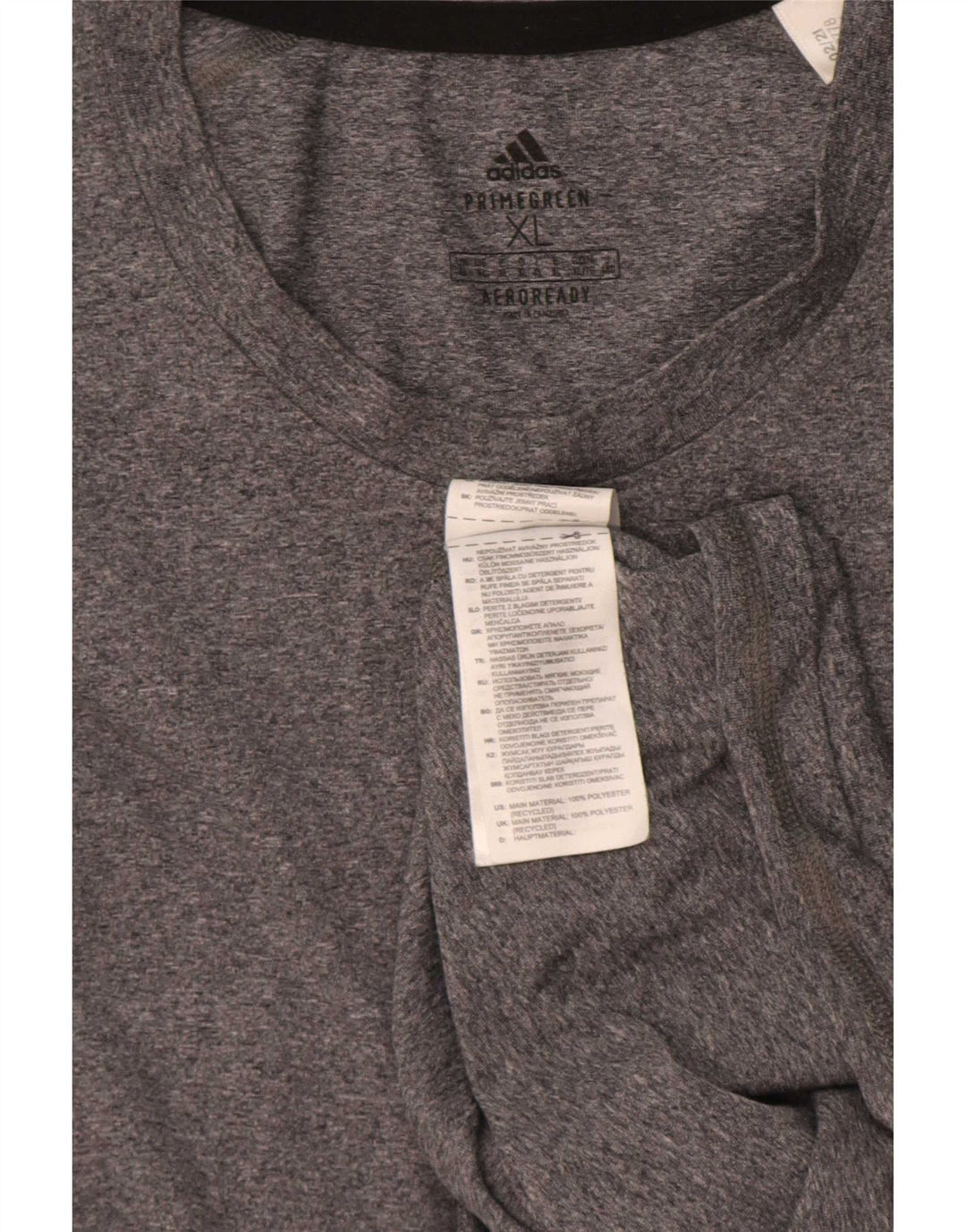 Adidas Mens Aeroready T-Shirt Top XL Grey Flecked Polyester