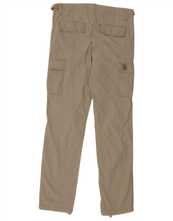 Carhartt Mens Straight Cargo Trousers W29 L32 Grey Cotton
