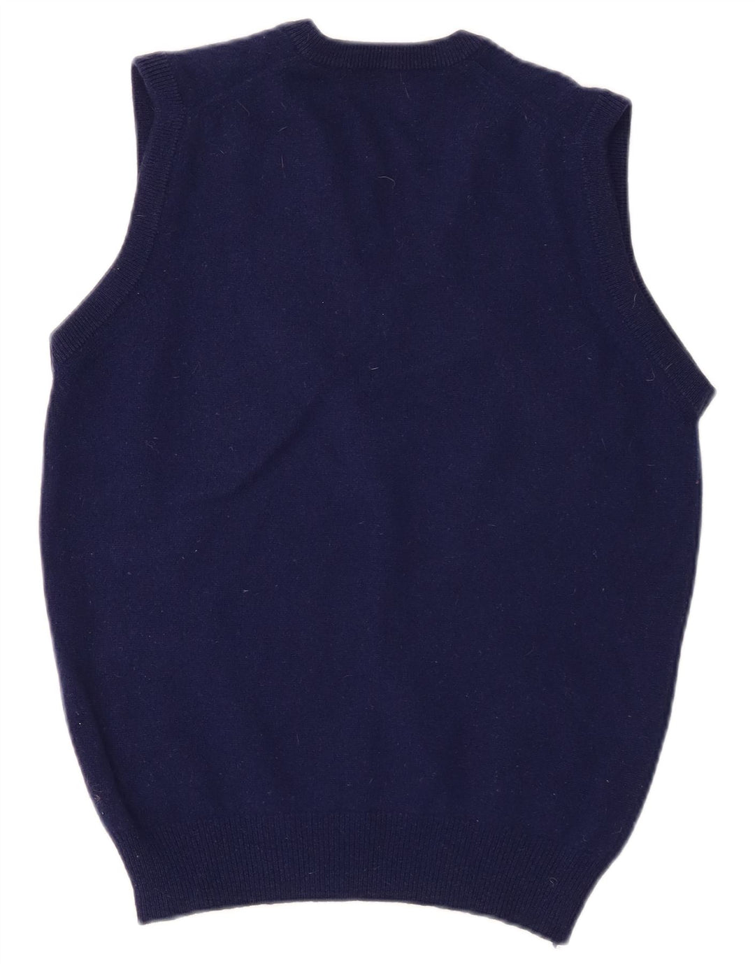 Lyle & Scott Mens Vest Tank Top Small Navy Blue Lambswool
