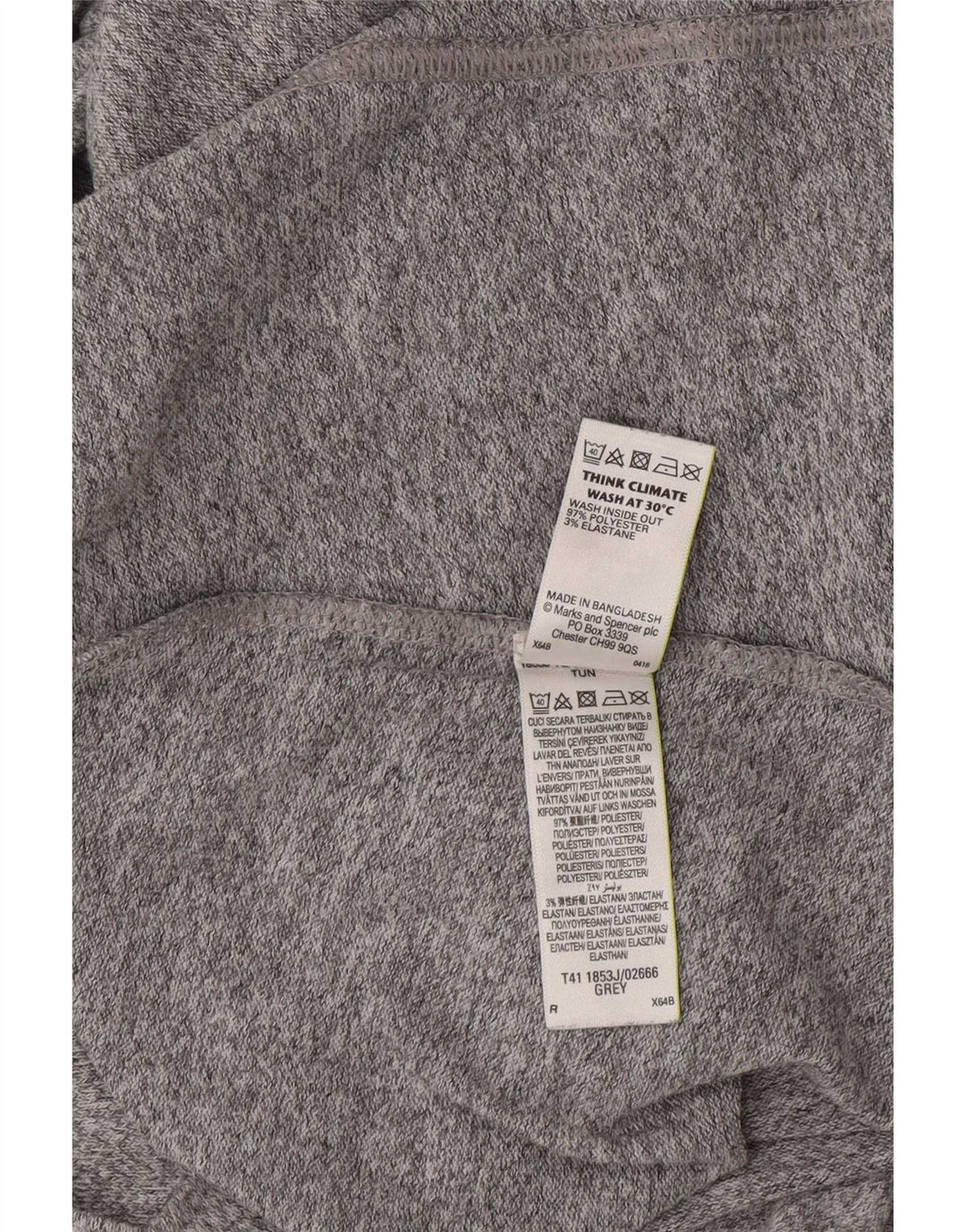 Marks & Spencer Womens 3/4 Sleeve A-Line Dress UK 12 Medium Grey Polyester