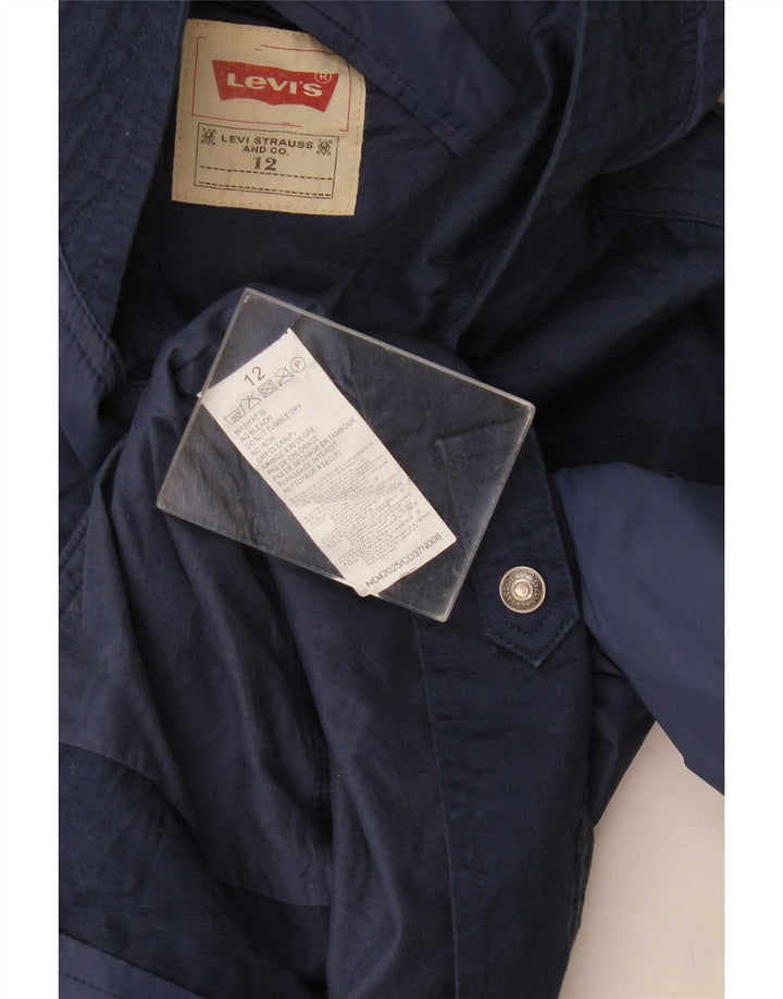 Levi's Boys Graphic Hooded Bomber Jacket 11-12 Years Navy Blue Colourblock