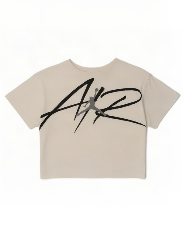 Jordan Girls Crop Graphic T-Shirt Top 12-13 Years Large White