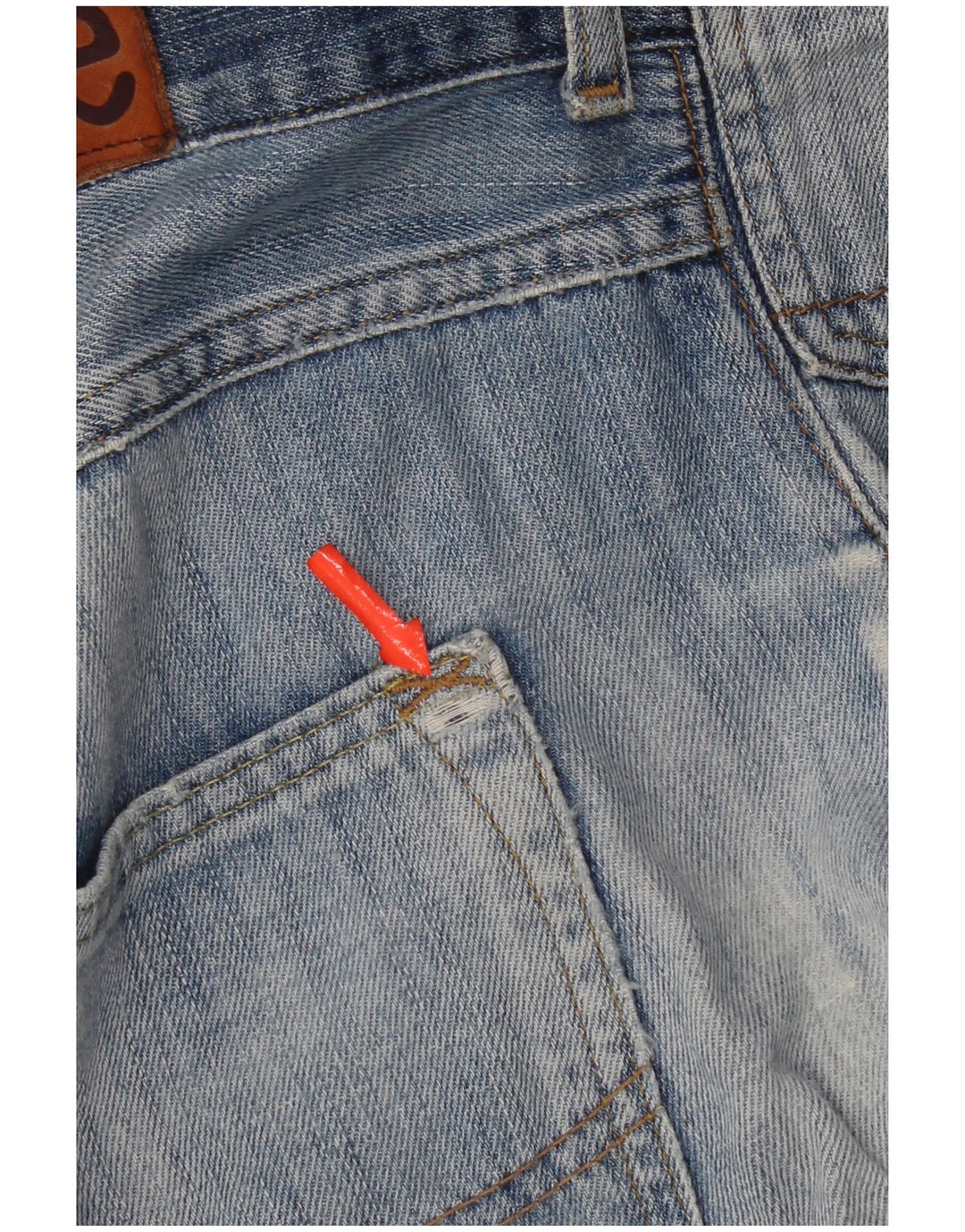 Lee Mens Bermuda Denim Shorts W34 Large Blue Cotton