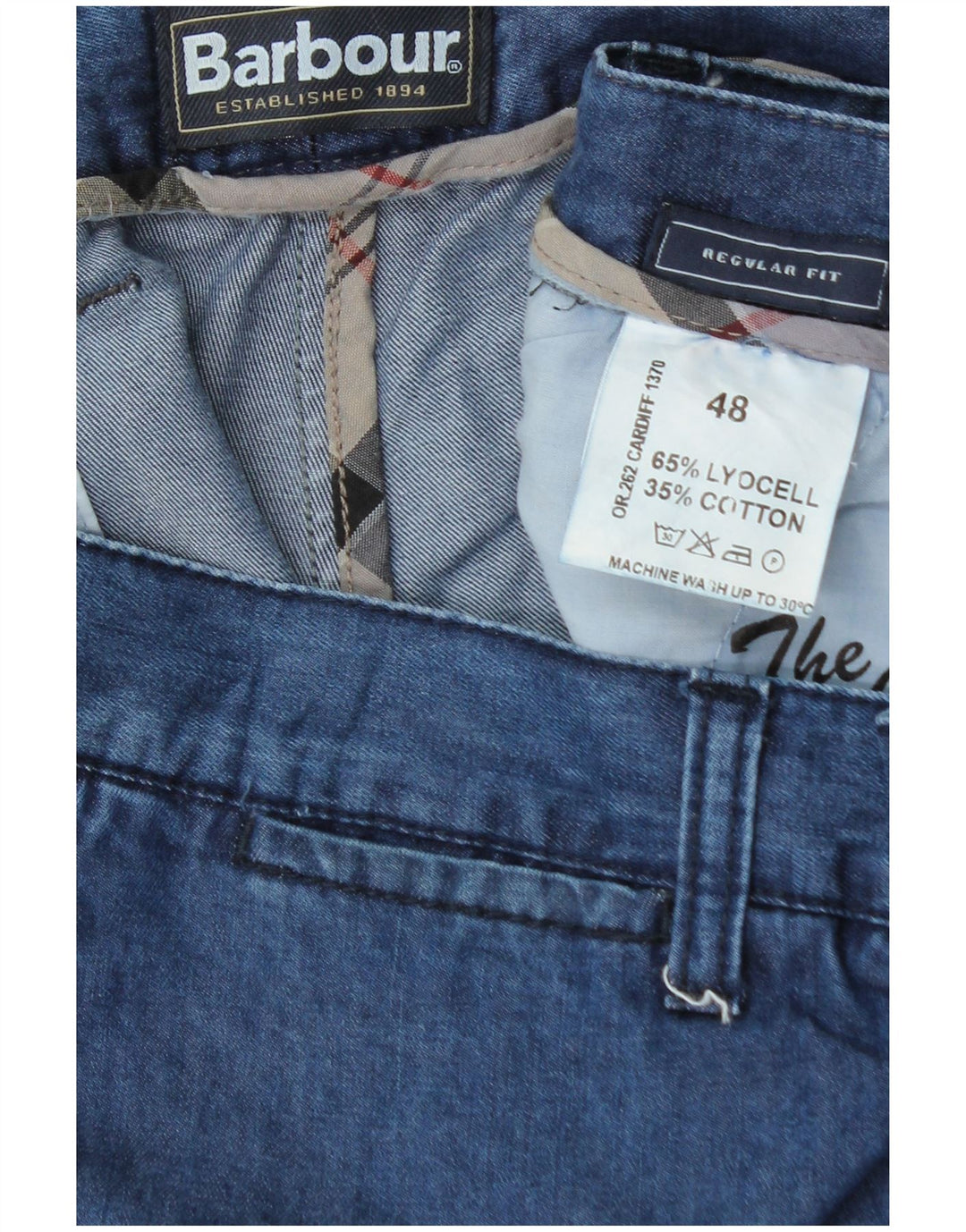 Barbour Womens Regular Fit Straight Jeans XL W36 L27 Blue Lyocell