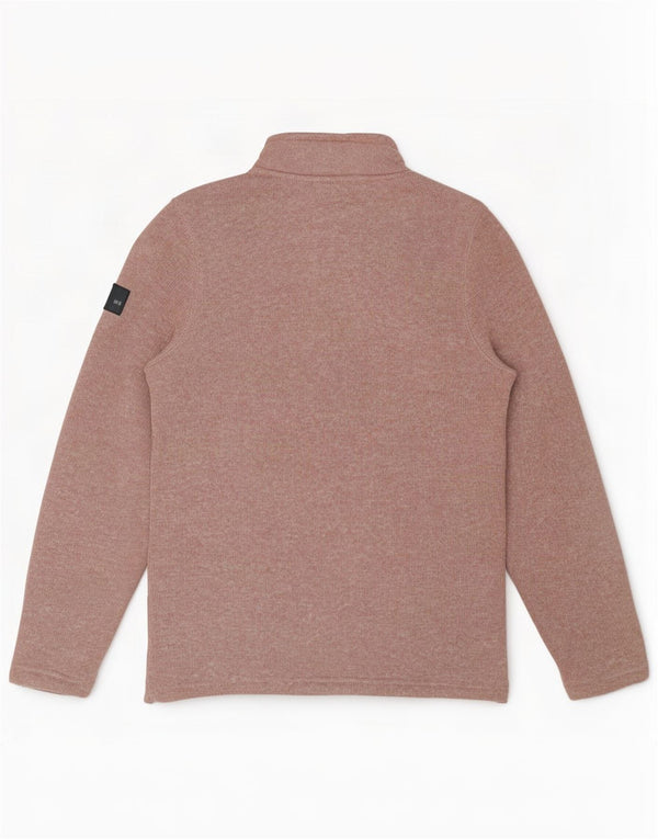 Tog 24 Womens Oversized Zip Neck Sweatshirt Jumper UK 10 Small Pink