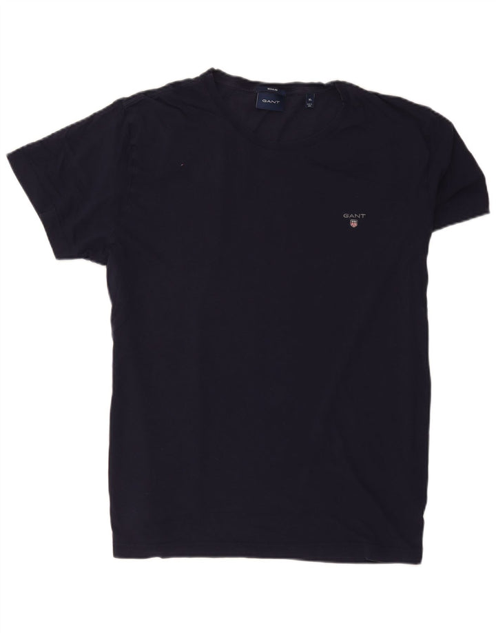 Gant Mens Regular T-Shirt Top XL Navy Blue Cotton