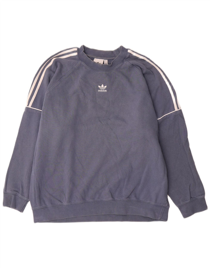 Adidas Mens Sweatshirt Jumper XL Navy Blue Cotton