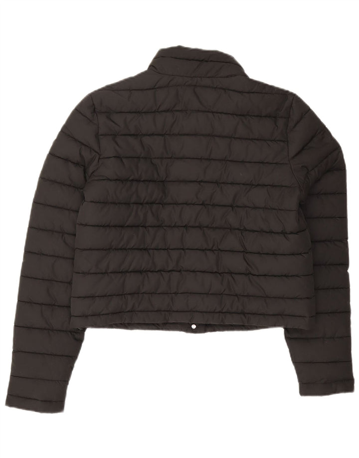 Superdry Womens Crop Padded Jacket UK 8 Small  Black Polyester